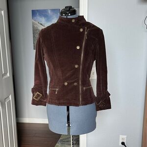 Ami Dark Brown Corduroy Women's Blazer